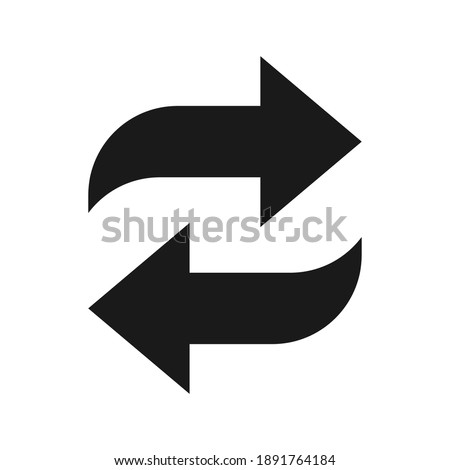 Synchronize arrows glyph icon. filled style sign for mobile concept and web design. Data transfer outline vector icon. Symbol, logo illustration. Vector graphics