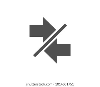 Synchronize arrows simple icon. Communication Arrowheads symbol. Navigation pointer sign. Quality design elements. Classic style. Vector