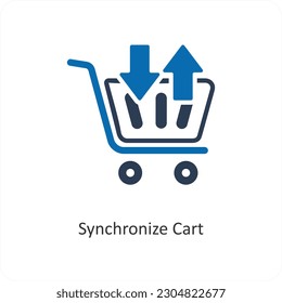 Sincronizar concepto de icono de carro y carro