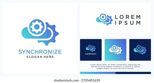 Sincronizar la Plantilla de diseño de logotipo de nube