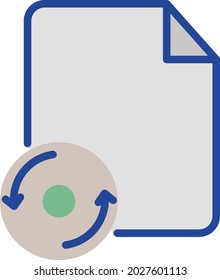 Synchronize file Isolated Vector icon which can easily modify or edit

