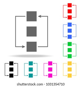 Synchronize folders - Minimal flat icon. Elements in multi colored icons for mobile concept and web apps. Icons for website design and development, app development on white background