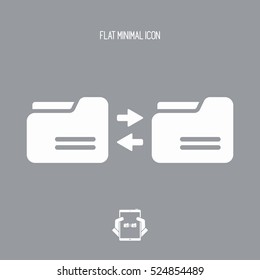Synchronize folders - Minimal flat icon