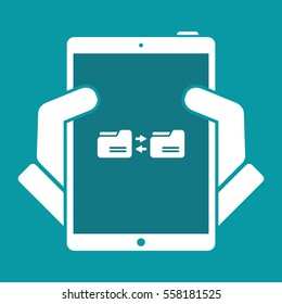 Synchronize folders - Minimal flat icon