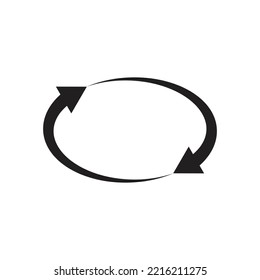Sincronizar el diseño de iconos. icono del vector de flecha de círculo. Icono de reciclaje. Flechas circulares vectoriales. Icono de flecha de actualización y recarga. aislado en fondo blanco