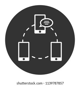 Synchronize icon. Device connection icon. Hosting icon. Vector sign. Gray background.