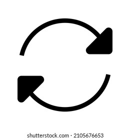 Synchronize icon isolated on white background