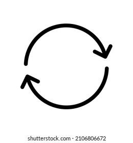 Synchronize loop Arrow. Update icon. Two Thin Arrows Forming A Circle free icon. Sync Icon. refresh icon.