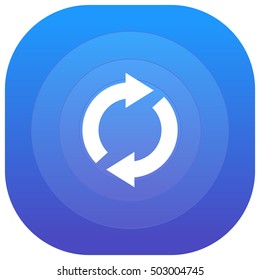 Synchronize Purple - blue circular UI/UX App Icon / Logo Design