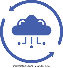 Ícone de vetor de sincronização. Pode ser usado para impressão, aplicativos móveis e da Web.