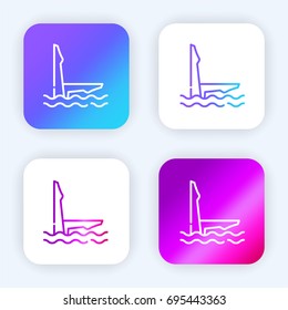 Synchronized swimming bright purple and blue gradient app icon