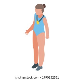 Synchronized swimming champion icon. Isometric of Synchronized swimming champion vector icon for web design isolated on white background