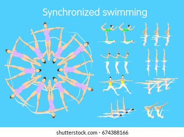 Synchronized swimming sport.