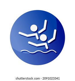 Synchronized swimming. A symbol of sports. Vector illustrations.