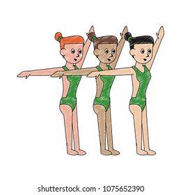 Synchronized swimming Water sport scribble