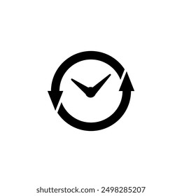 Synchronized time cycle icon representing efficient management and scheduling.