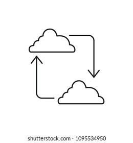 Synchronizing Modern Simple Vector Icon