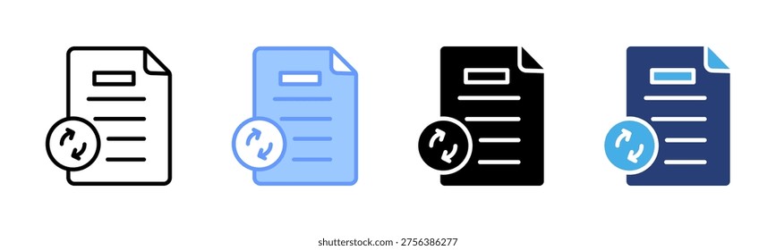 Synchronous icon set multiple style collection