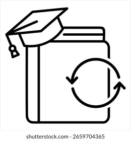 Vektorgrafik mit synchronem Umrisssymbol