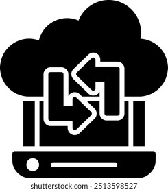 Syncing Glyph Vector Icon Design