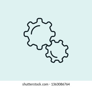 Syncing icon line isolated on clean background. Syncing icon concept drawing icon line in modern style. Vector illustration for your web mobile logo app UI design.