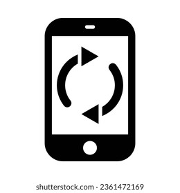Syncing Vector Glyph Icon For Personal And Commercial Use.
