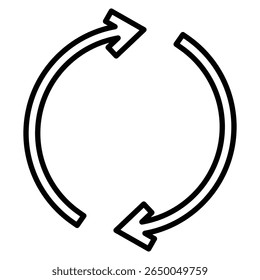 ícone sincronizado logotipo de arte de contorno fino