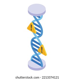 Syndrome down dna icon isometric vector. Disability character. Children health