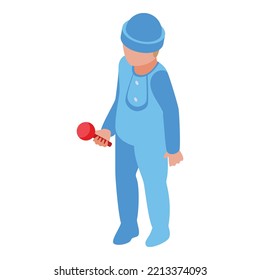 Syndrome down kid icon isometric vector. Child day. Health kid