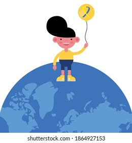 syndrome down ribbon campaign vector illustration design