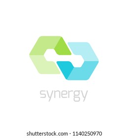 Synergy Abstract Vector Icon.