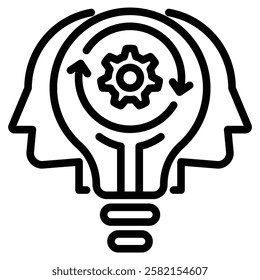 Synergy Creation icon line vector illustration