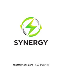 Synergy Electricity Logo Vector Design