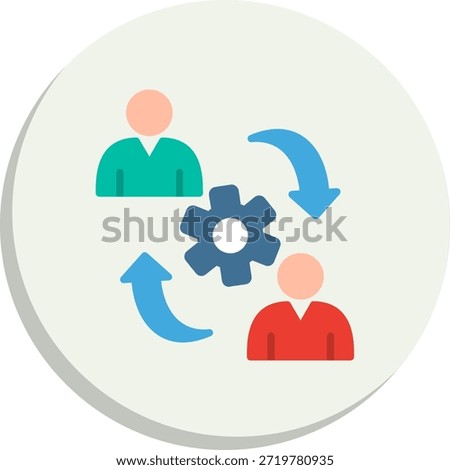 Synergy Flat Circle Style Icon