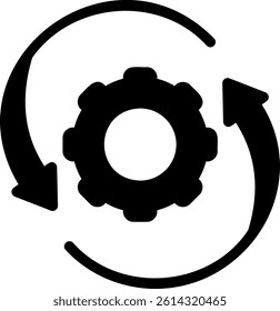 synergy glyph icon illustration vector