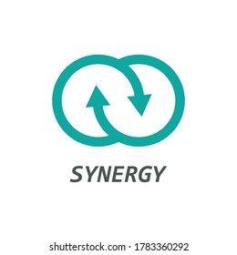 Synergy Icon, Arrow Synergy Logo , Vector Illustration