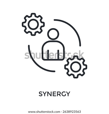 Synergy Icon Outline Style. Vector Illustration For Graphic Design