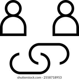 synergy icon. Thin linear style design isolated on white background