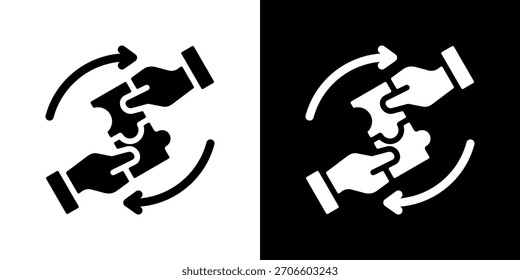 Ilustración vectorial de Synergy Icon. Diseño De Estilo Plano Creado Para Una Flexibilidad Creativa En Versiones Claras Y Oscuras.