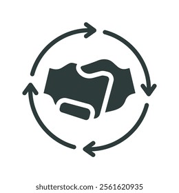 Synergy icon	vector illustration. Simple filled style