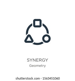 Synergy Icon Vector. Trendy Flat Synergy Icon From Geometry Collection Isolated On White Background. Vector Illustration Can Be Used For Web And Mobile Graphic Design, Logo, Eps10