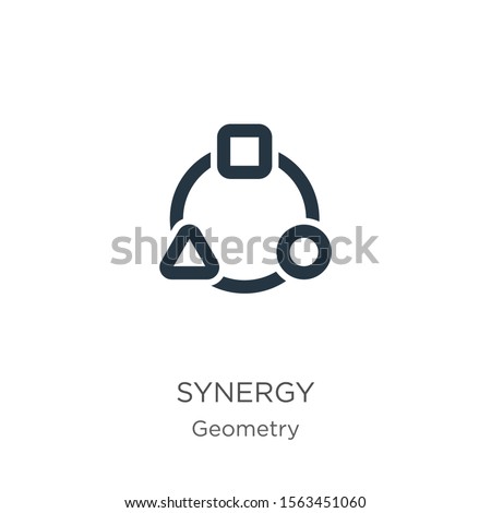 Synergy icon vector. Trendy flat synergy icon from geometry collection isolated on white background. Vector illustration can be used for web and mobile graphic design, logo, eps10