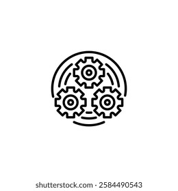 Synergy line icon. Universal creative premium symbol. Vector sign icon logo template. Vector illustration