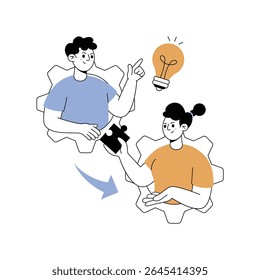 Synergy Modern illustrations. Eps 10 file on transparent background