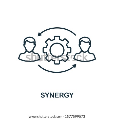 Synergy outline icon. Can be used for logo, graphic design and other.