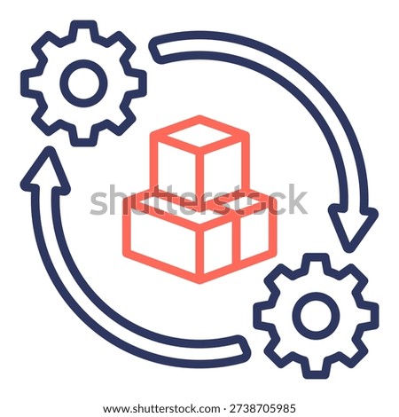 Synergy Simple and clear vector icon. For presentation website, promote, product, service, digital, e-marketing, dominant icon.