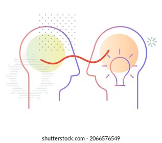 Synergy of Technical and Creative Mindset - Abstract Illustration as EPS 10 File