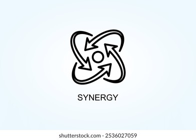 Synergy Vector Or Logo Sign Symbol Illustration