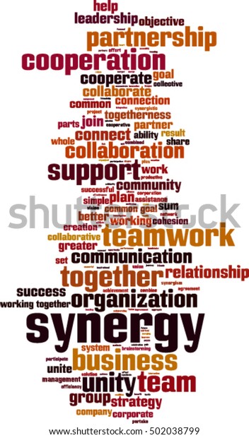 Synergy Word Cloud Concept Vector Illustration: Vector De Stock (libre ...