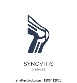 Synovitis icon. Trendy flat vector Synovitis icon on white background from Diseases collection, vector illustration can be use for web and mobile, eps10